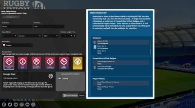 Screenshot of Rugby Union Team Manager 4