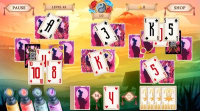 Screenshot of Samurai Solitaire. Threads of Fate