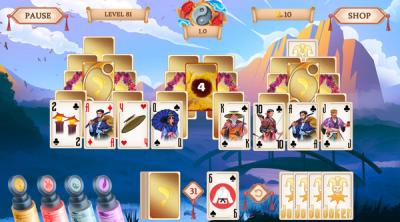 Screenshot of Samurai Solitaire. Threads of Fate