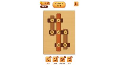Screenshot of Screw Puzzle: Wood Nut & Bolt