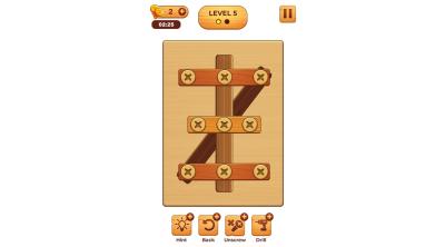 Screenshot of Screw Puzzle: Wood Nut & Bolt