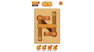 Screenshot of Screw Puzzle: Wood Nut & Bolt