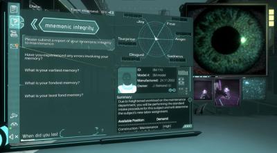 Screenshot of Silicon Dreams    cyberpunk interrogation