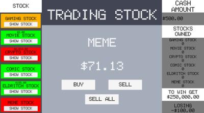 Screenshot of Simple Stock Trading Simulator