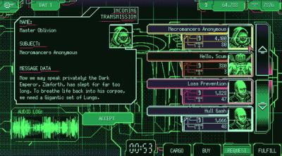Screenshot of Space Warlord Organ Trading Simulator