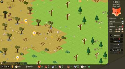 Screenshot of Territory - animals genetic strategy