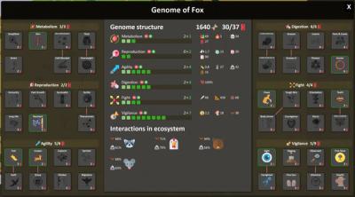Screenshot of Territory - animals genetic strategy