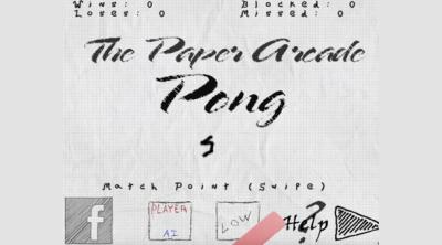 Screenshot of The Paper Arcade: Pong