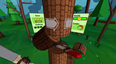 Capture d'écran de Timberman VR - grab an axe, chop trees, beat records!