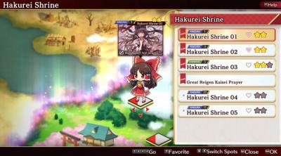 Screenshot of Touhou Danmaku Kagura Phantasia Lost