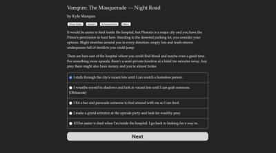 Screenshot of Vampire: The Masquerade a Night Road