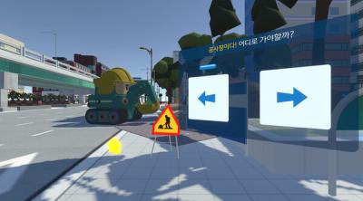 Screenshot of VR traffic safety with Polly