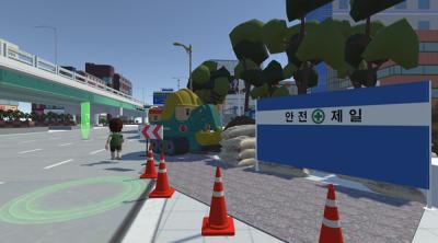 Screenshot of VR traffic safety with Polly