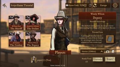 Screenshot of Whispers in the West - Multiplayer Murder Mystery